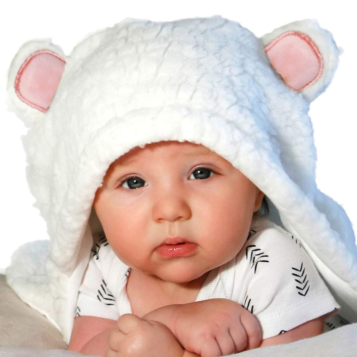- Baby Swaddle Blanket, Cute Bear Organic Receiving Swaddling Wrap, Newborn Baby Girl Soft Plush Registry Gift (Pink 0-3)
