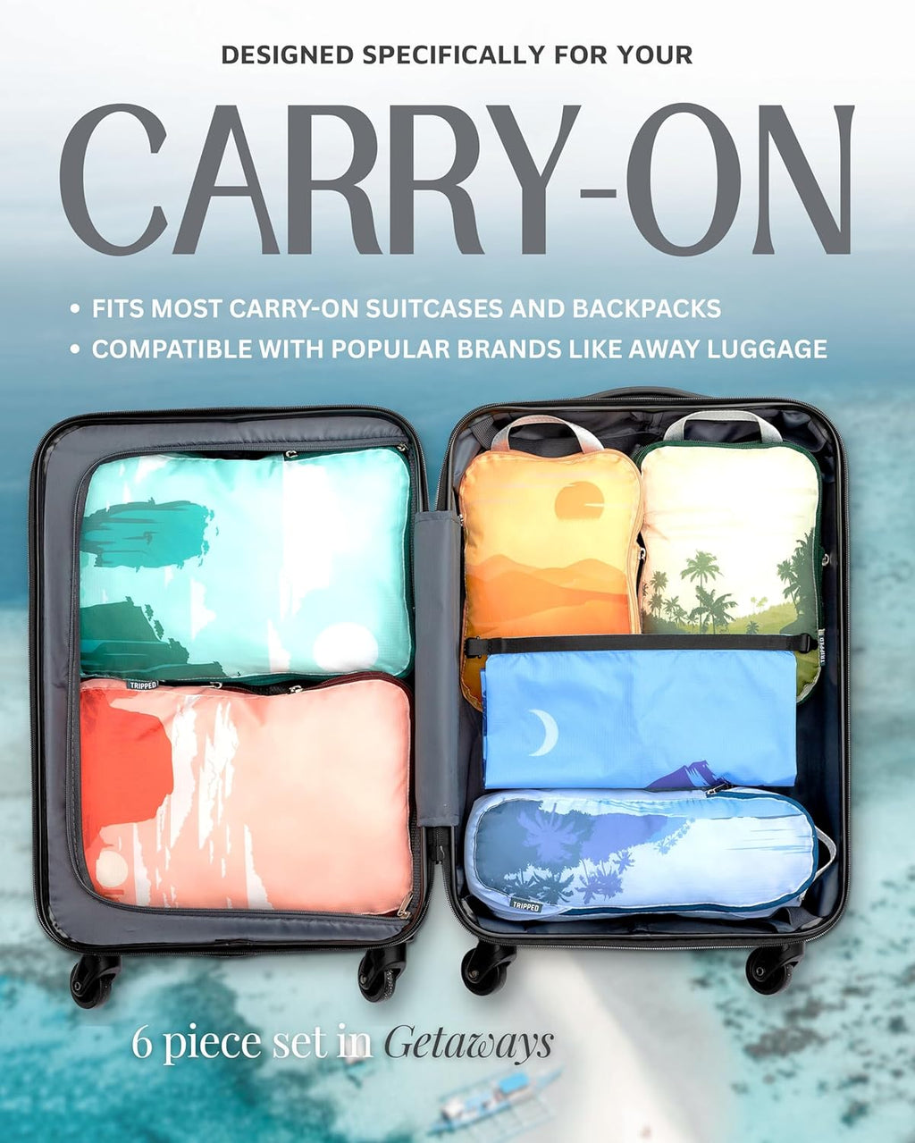 Compression Packing Cubes Set for Travel - Lightweight, Durable Clothes Organizer for Carry-On Luggage and Suitcases by