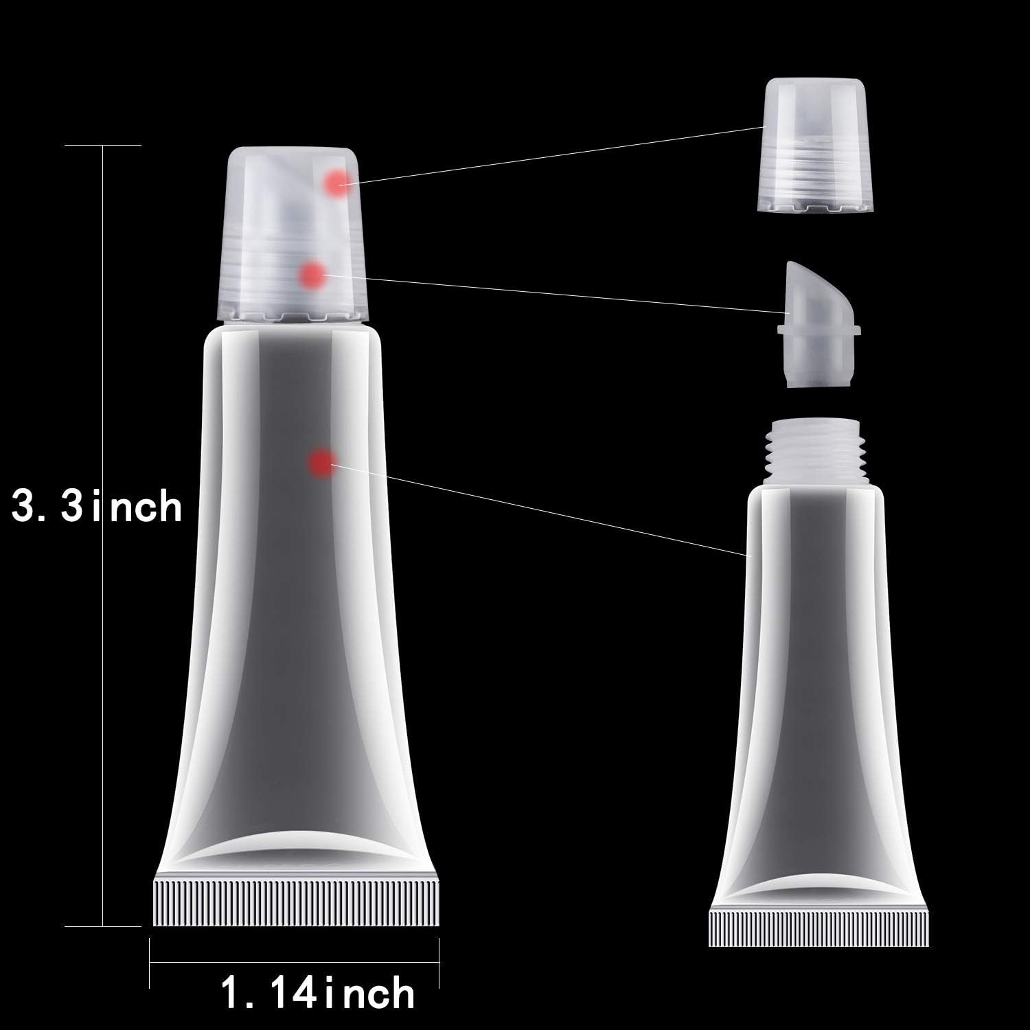 110Pcs 10Ml Empty Tubes Lip Empty Lip Gloss Containers for Lip Gloss Balm Cosmetic