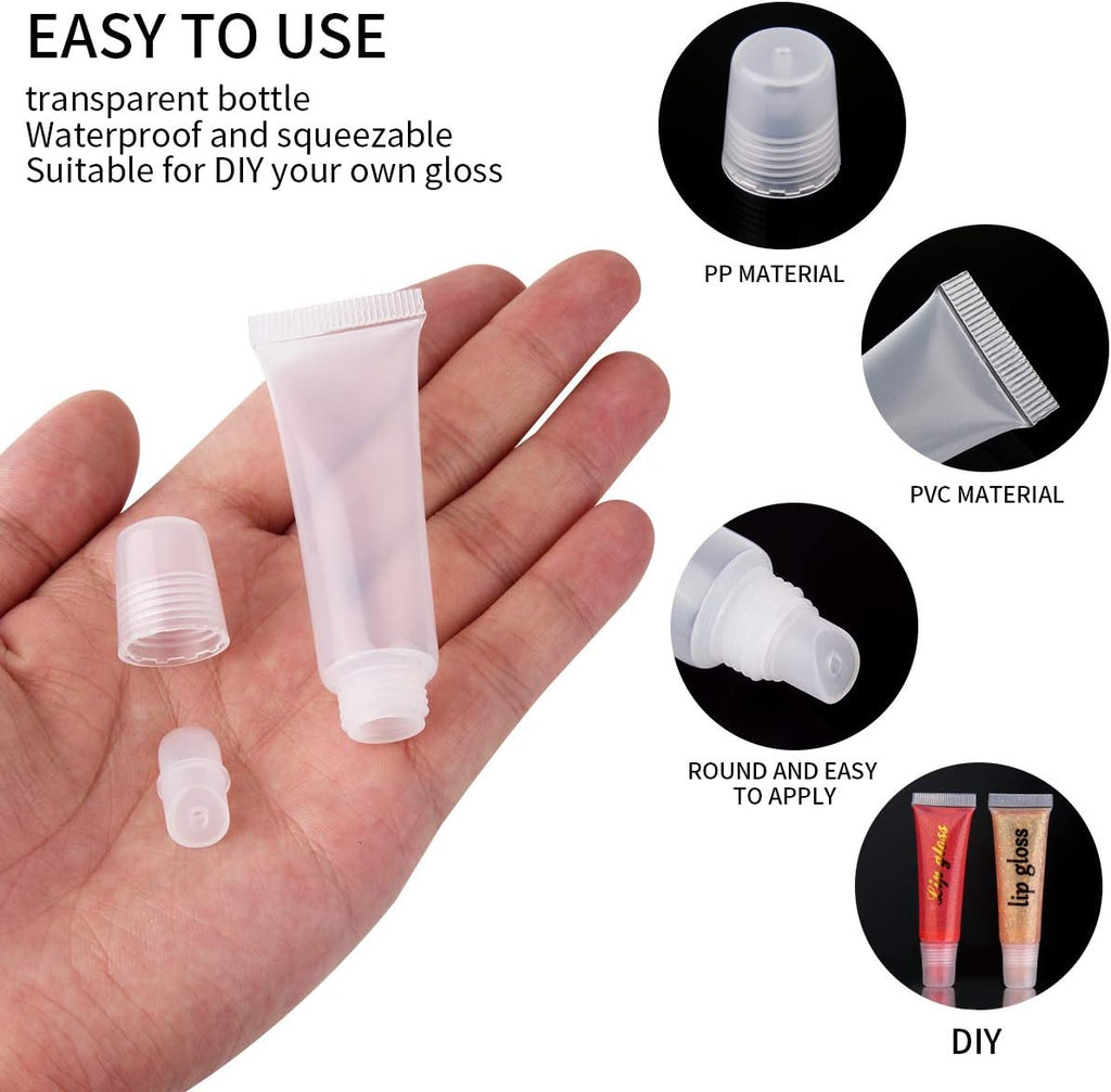 110Pcs 10Ml Empty Tubes Lip Empty Lip Gloss Containers for Lip Gloss Balm Cosmetic