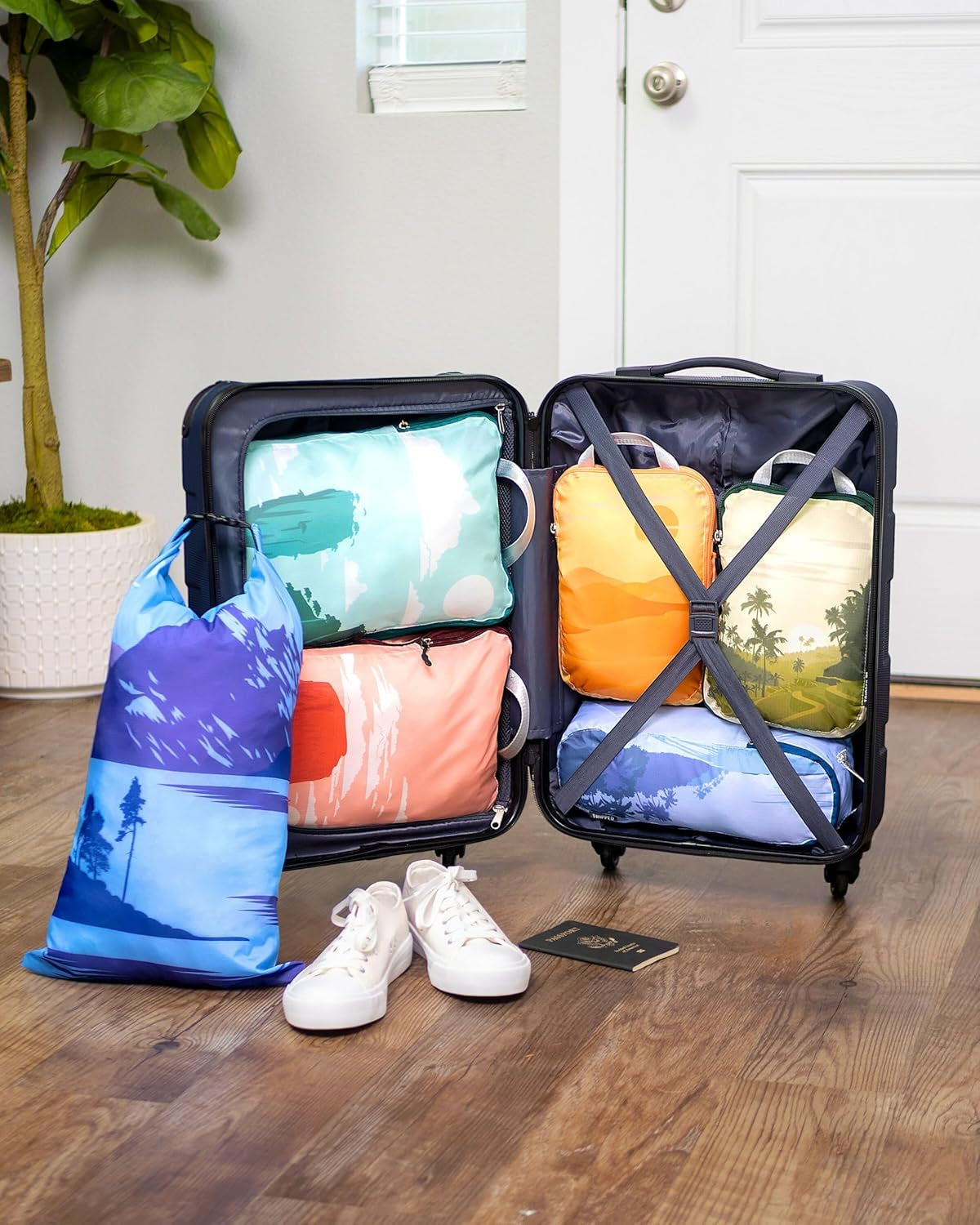 Compression Packing Cubes Set for Travel - Lightweight, Durable Clothes Organizer for Carry-On Luggage and Suitcases by